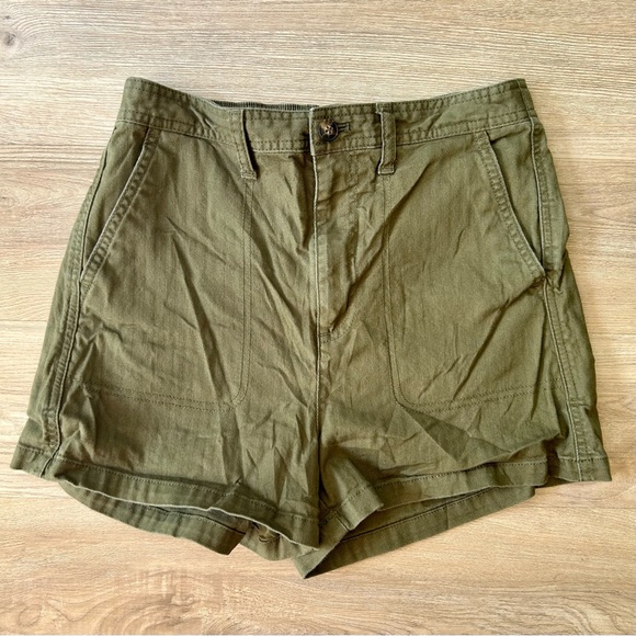 Madewell Shorts Madewell Green High Rise Cargo Shorts Elastic
